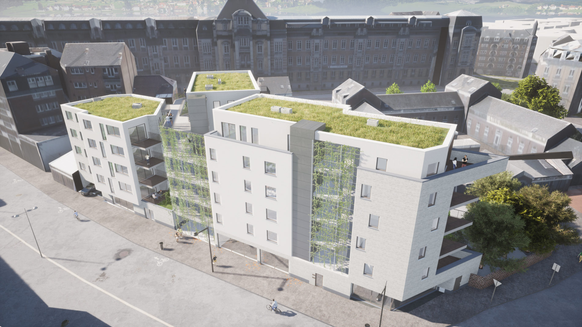 Immeuble à Namur - vue du haut